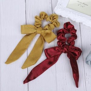 NEW | SET OF 3 Hair Scrunchies 2 in 1 Hair Tie Bow
